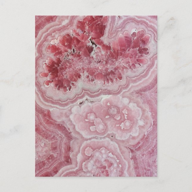 Trendy Modern Pink Agate Postcard (Front)