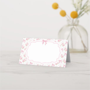 Trendy Modern Pink Bow Love Shack Elegant Place Card