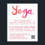 Trendy Modern Pink Yoga Class Advertising Flyer<br><div class="desc">Trendy Modern Pink Yoga Class Advertising Flyers By The Business Card Store.</div>