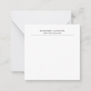 Trendy Modern Plain Black & White Professional Card