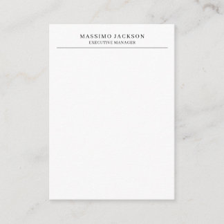 Trendy Modern Plain Black & White Professional Enclosure Card