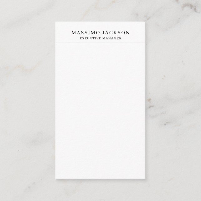 Trendy Modern Plain Black & White Professional Enclosure Card (Front)