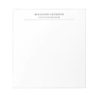 Trendy Modern Plain Black & White Professional