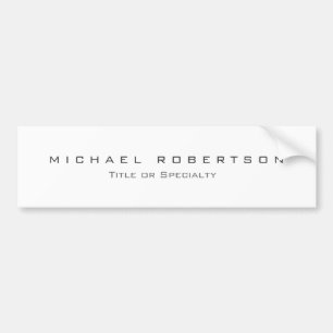 Trendy Modern Plain Minimalist Bumper Sticker