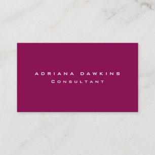 Trendy Modern Plain Simple Professional Business Card