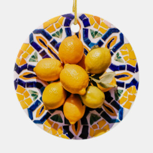 Trendy Modern Portuguese Tiles Azulejos Ceramic Tree Decoration