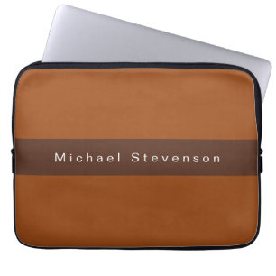 Trendy Modern Professional Brown Laptop Sleeve
