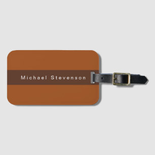 Trendy Modern Professional Brown Luggage Tag