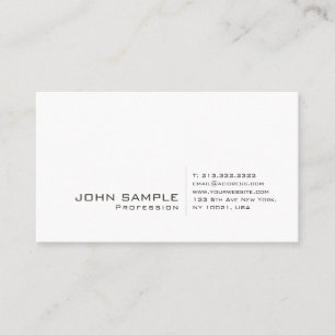 Trendy Modern Professional Creative Elegant Plain Business Card