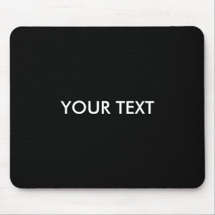 Trendy Modern Professional Custom Brand Name Black Mouse Mat