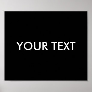 Trendy Modern Professional Custom Brand Name Black Poster