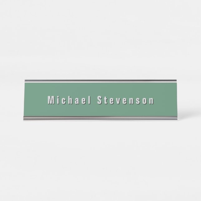 Trendy Modern Professional  Desk Name Plate (Front)