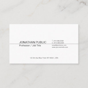 Trendy Modern Professional Elegant Minimalist Business Card