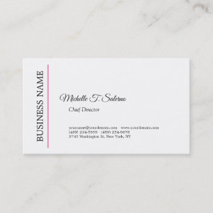 Trendy Modern Professional Plain Minimalist Custom Business Card