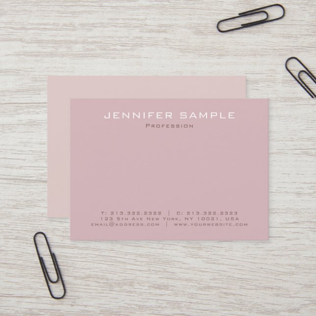 Trendy Modern Professional Premium Silk Luxury Business Card (Front/Back In Situ)