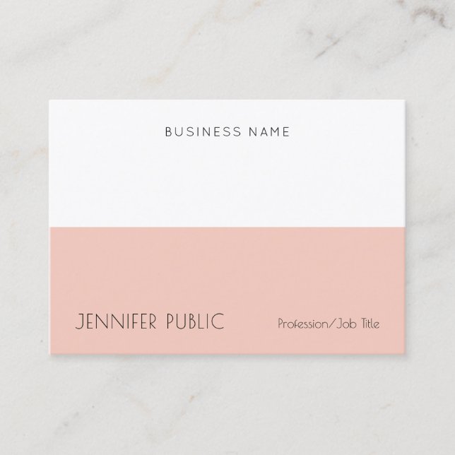 Trendy Modern Professional Simple Elegant Template Business Card (Front)