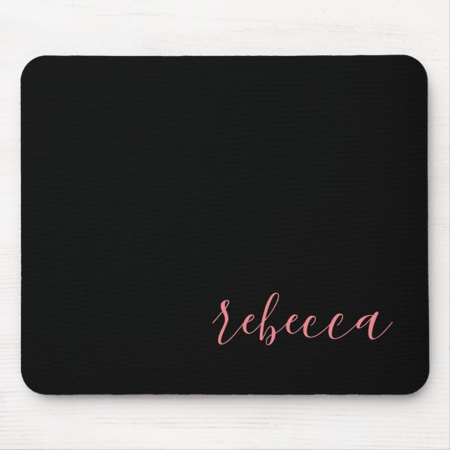 Trendy Modern Professional Simple Name Mouse Pad (Front)