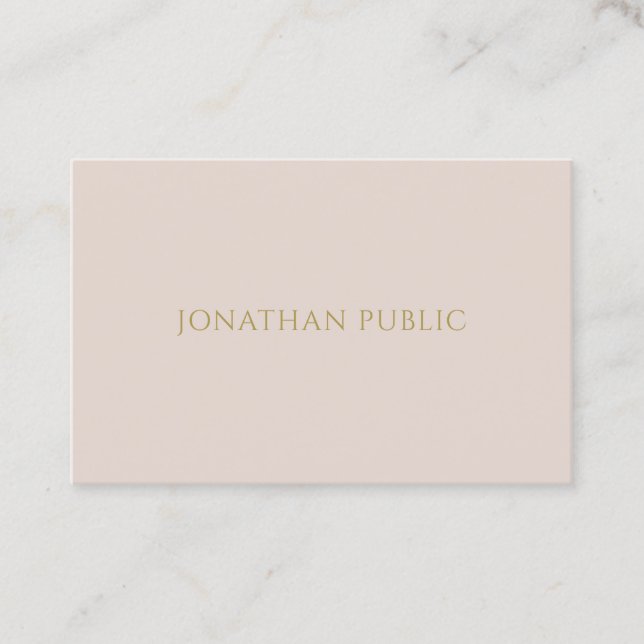 Trendy Modern Professional Simple Template Luxury Business Card (Front)
