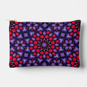 Trendy Modern Purple Pink Abstract Dot Art Pattern Accessory Pouch