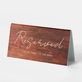 Trendy Modern Reserved Table Sign for Wedding  