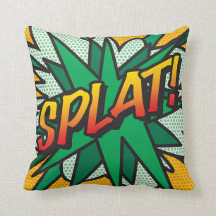 Trendy Modern Retro Comic Book SPLAT Pop Art Cushion