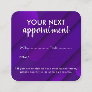 Trendy Modern Salon Appointment Reminder Card