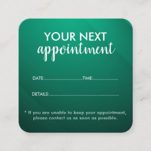 Trendy Modern Salon Appointment Reminder Card
