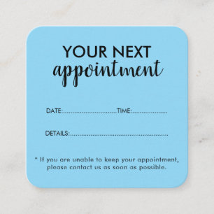 Trendy Modern Salon Appointment Reminder Card