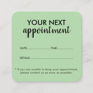 Trendy Modern Salon Appointment Reminder Card