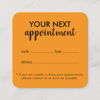 Trendy Modern Salon Appointment Reminder Card