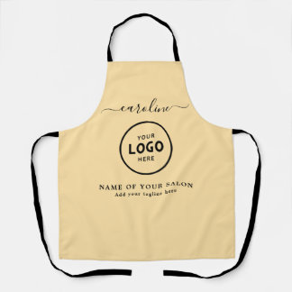 Trendy Modern Salon Logo Apron