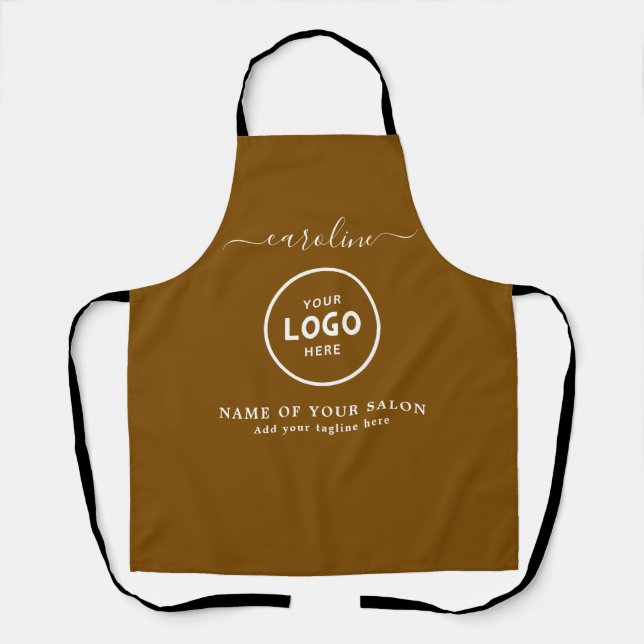  Trendy Modern Salon Logo Apron (Front)