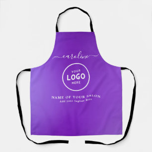 Trendy Modern Salon Logo Apron