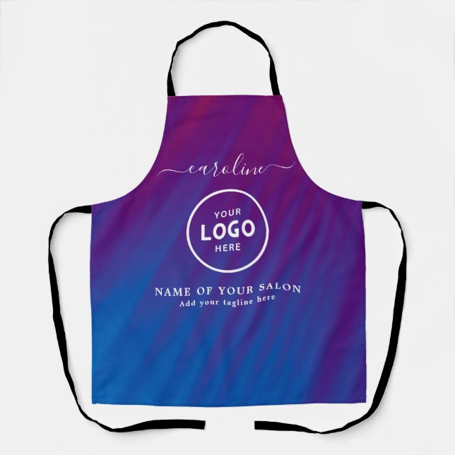  Trendy Modern Salon Logo Apron (Front)