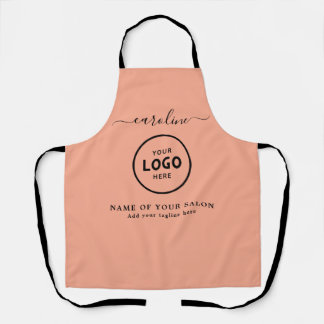 Trendy Modern Salon Logo Apron