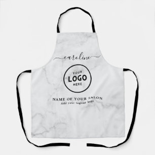 Trendy Modern Salon Logo Apron