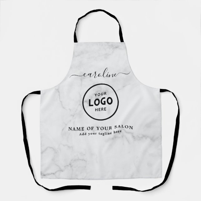  Trendy Modern Salon Logo Apron (Front)