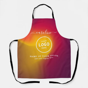 Trendy Modern Salon Logo Apron