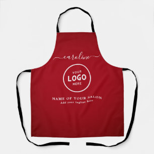 Trendy Modern Salon Logo Apron