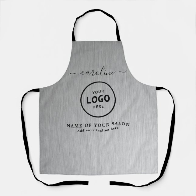  Trendy Modern Salon Logo Apron (Front)