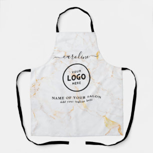 Trendy Modern Salon Logo Apron