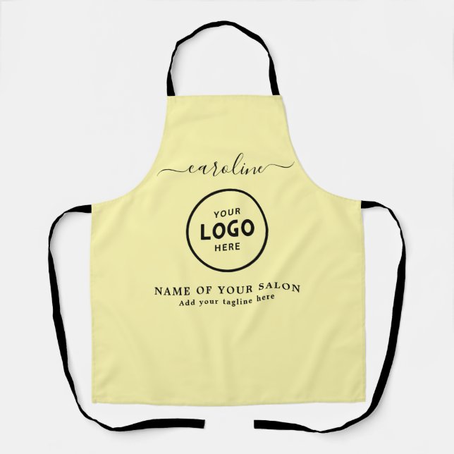  Trendy Modern Salon Logo Apron (Front)