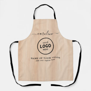 Trendy Modern Salon Logo Apron