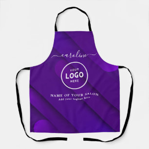 Trendy Modern Salon Logo Apron