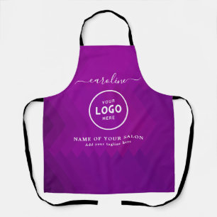 Trendy Modern Salon Logo Apron