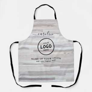 Trendy Modern Salon Logo Apron