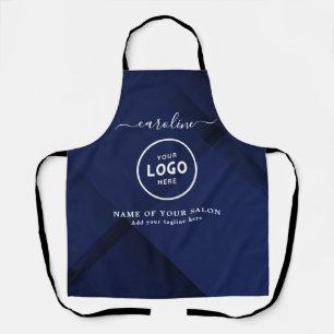 Trendy Modern Salon Logo Apron