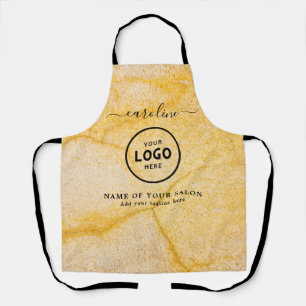 Trendy Modern Salon Logo Apron