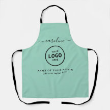 Trendy Modern Salon Logo Apron