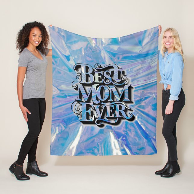 Trendy Modern Script Best Mum Ever Fleece Blanket (Trendy Modern Script Best Mom Ever Fleece Blanket
)